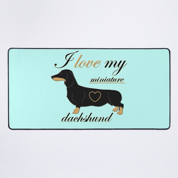 Item preview, Copy of I love my miniature dachshund text with the dog and heart designed and sold by CiniArt.