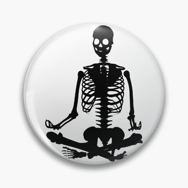 Item preview, Meditating skeleton designed and sold by stickmeok.