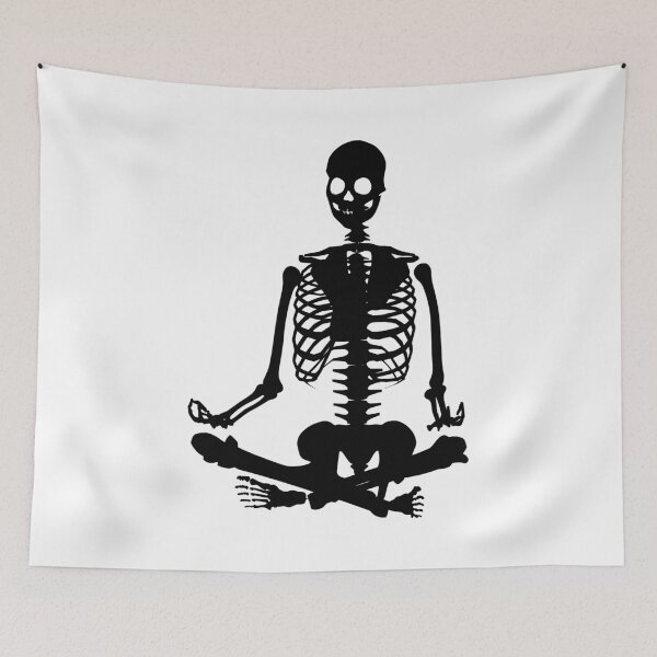 Item preview, Meditating skeleton designed and sold by stickmeok.