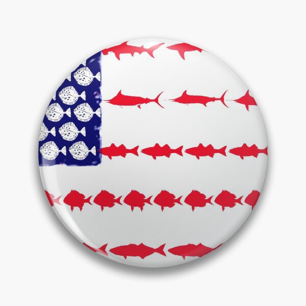 Item preview, United States of America Fish Flag designed and sold by hookink.