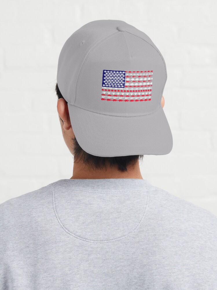 United States of America Fish Flag Cap for Sale by hookink
