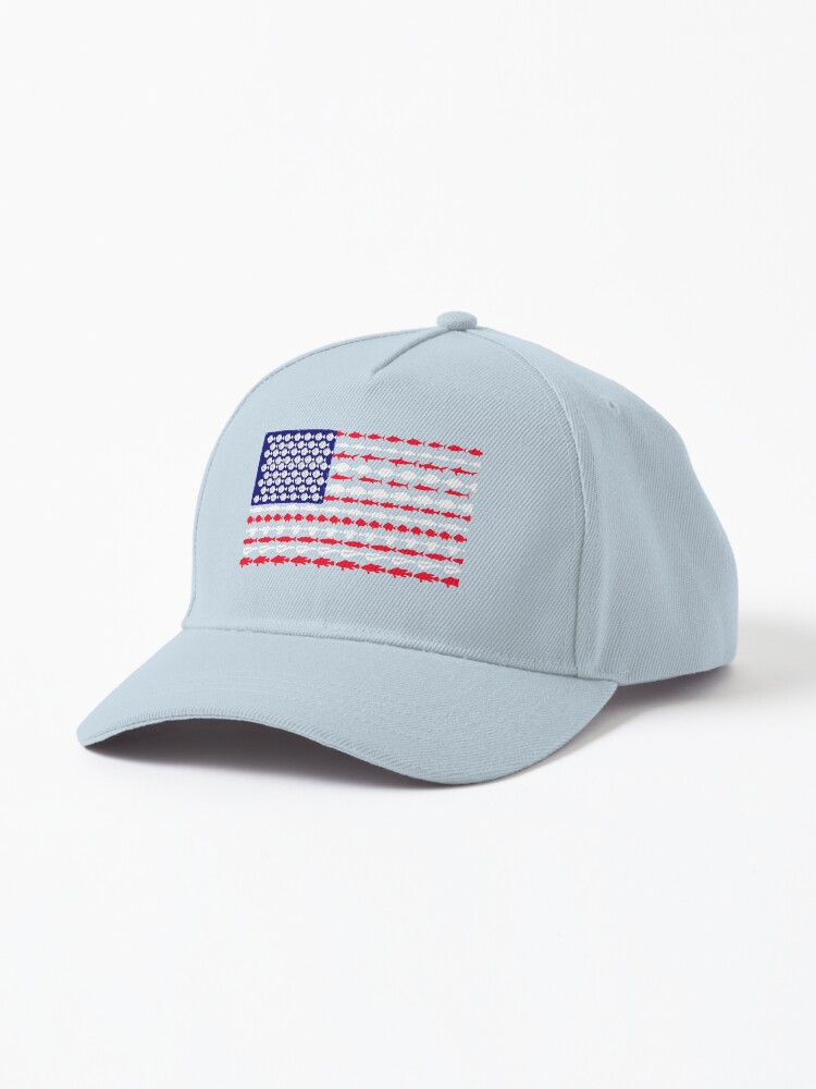 United States of America Fish Flag Cap for Sale by hookink