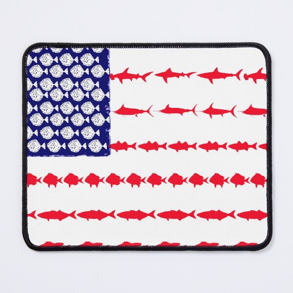 Item preview, United States of America Fish Flag designed and sold by hookink.