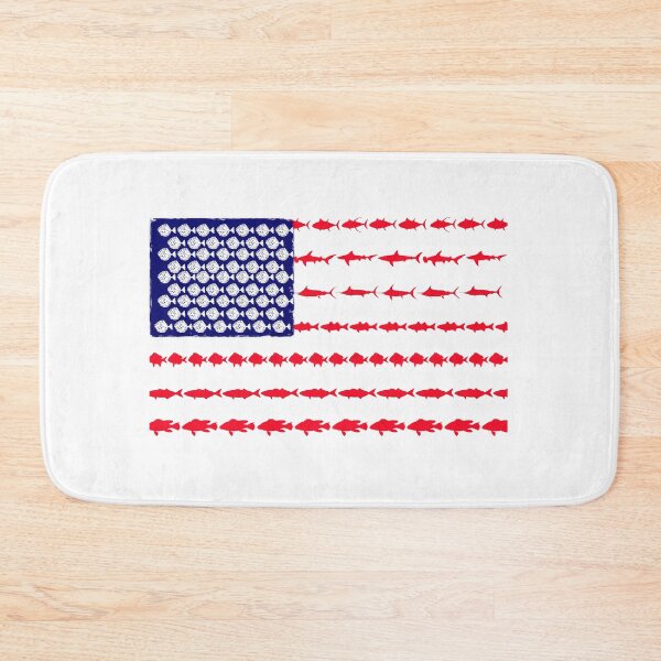 Item preview, United States of America Fish Flag designed and sold by hookink.