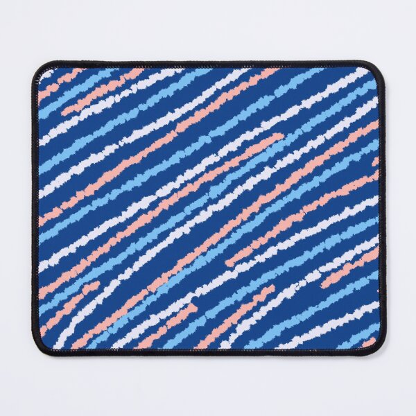 Item preview,  Colorful Blue Beige White Textured Lines on Navy Blue  designed and sold by wenjunior.