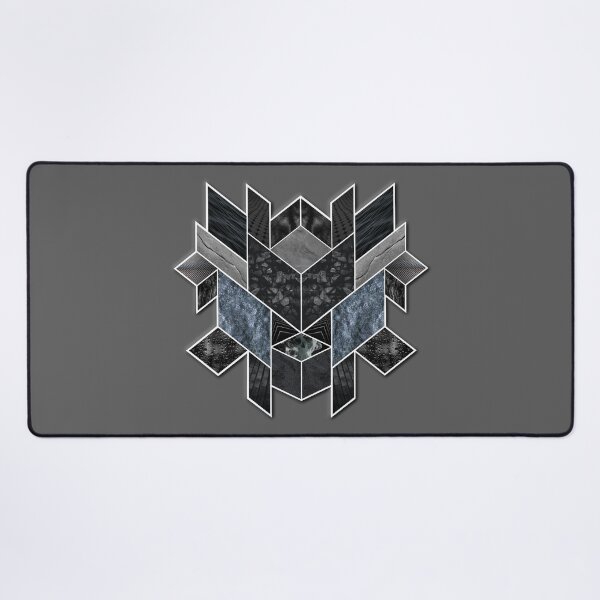 Item preview, Black geometric collage with grey background designed and sold by CiniArt.