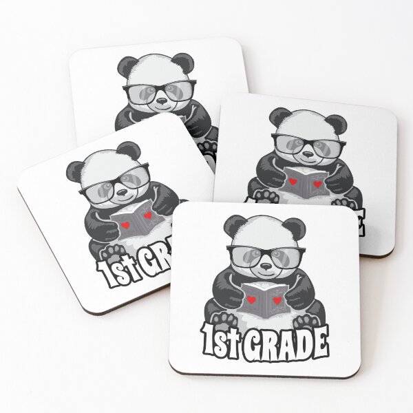 Item preview, 1st Grade Back To School Panda Book Reader Teacher Heart designed and sold by GrandeDuc.
