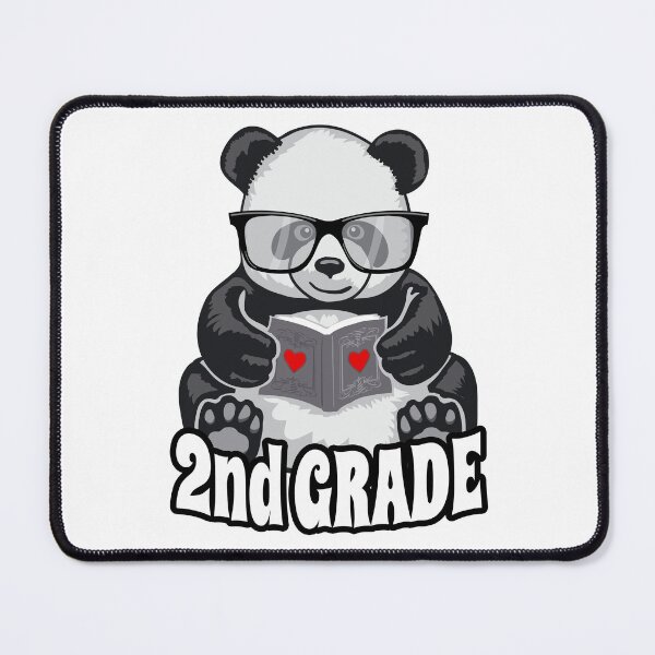 Item preview, 2nd Grade Back To School Panda Book Reader Teacher Heart designed and sold by GrandeDuc.
