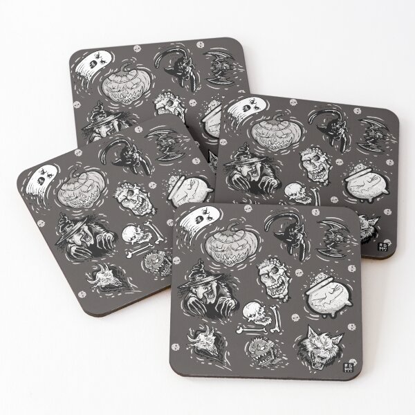 Item preview, Halloween  monstas B&W designed and sold by Ronald Segovia.