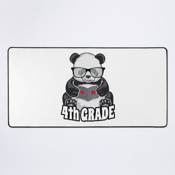 Item preview, 4th Grade Back To School Panda Book Reader Teacher Heart designed and sold by GrandeDuc.
