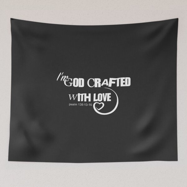 Item preview, Christian Design - I'm Crafted with Love - Psalm 139 designed and sold by simplydesignart.