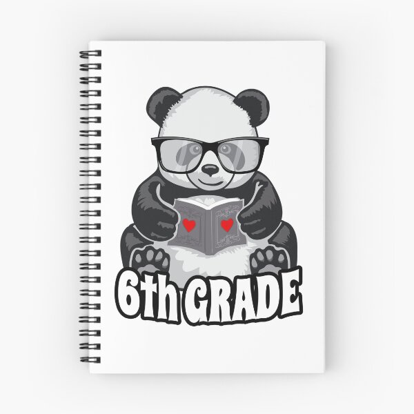 Item preview, 6th Grade Back To School Panda Book Reader Teacher Heart designed and sold by GrandeDuc.