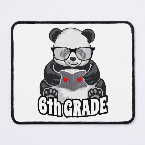 Item preview, 6th Grade Back To School Panda Book Reader Teacher Heart designed and sold by GrandeDuc.