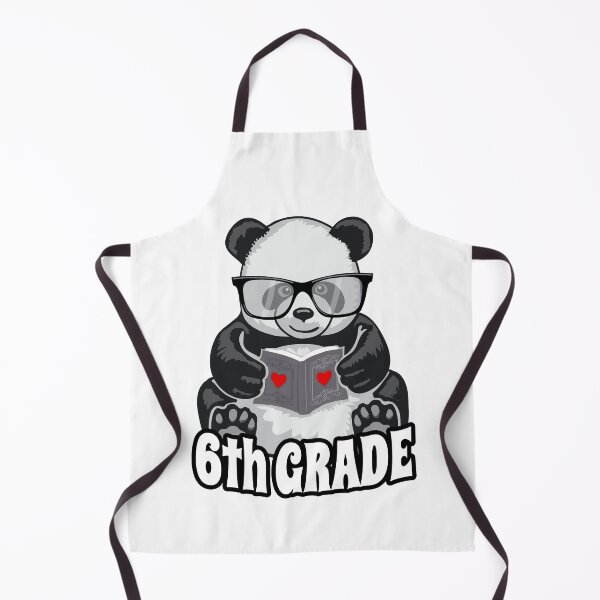Item preview, 6th Grade Back To School Panda Book Reader Teacher Heart designed and sold by GrandeDuc.