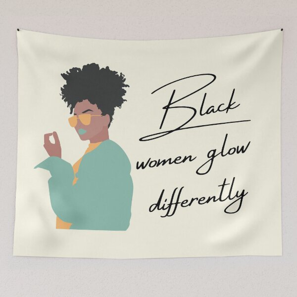 Item preview, Black Women Glow Differently designed and sold by Nesro34.