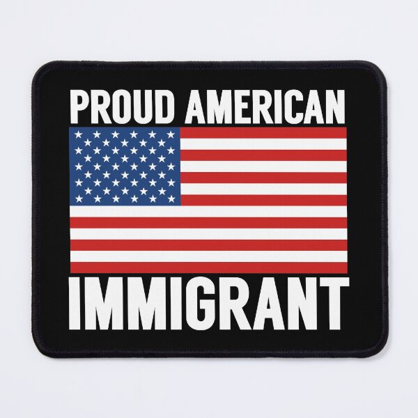 Proud American Citizen Immigrant New American USA Flag Mouse Pad