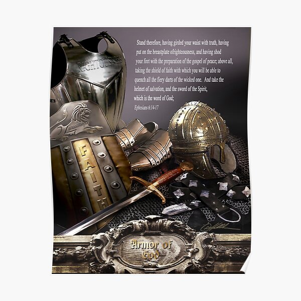 Armor Of God Poster For Sale By Dhahlbohm Redbubble   Poster,504x498,f8f8f8 Pad,600x600,f8f8f8 