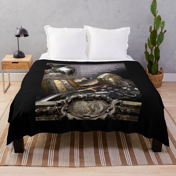 Armour Of God Black Prayer Blanket