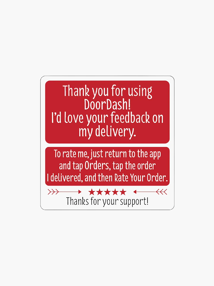 Sealed Bag Sticker Roll from DoorDash