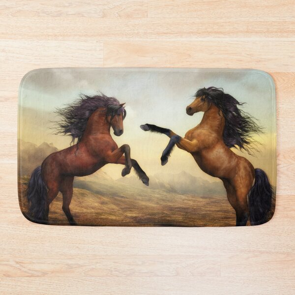 Item preview, Wild Horses Animals Stallion Artistic Painting Artwork designed and sold by livianasgifts.