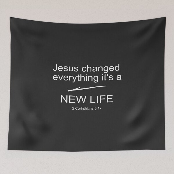 Item preview, Christian Design - It's a New Life - 2 Corinthians 5 verse 17 designed and sold by simplydesignart.