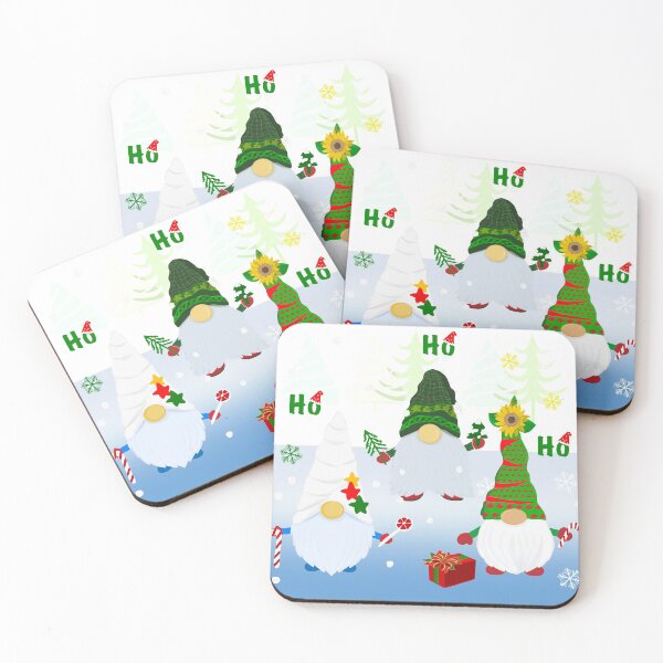 Item preview, Ho Ho Ho Christmas Gnomes with hats designed and sold by AnyMage.