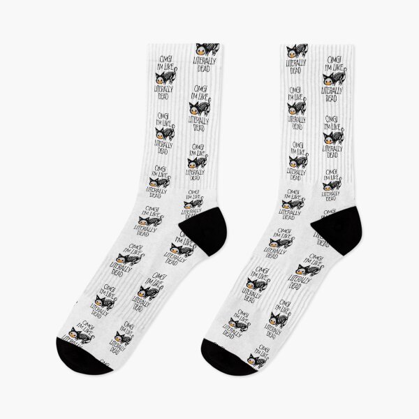 Item preview, OMG! I'm Like Literally Dead, Funny Halloween, Funny Cat, Skeleton Cat with Mask, Monogram Halloween, Cat with Mask, Fall, Orange Mask, Cute Halloween Cat, Pumpkin Spice Color designed and sold by novihasan.