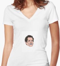 Dark Bacon Women's Fitted V-Neck T-Shirt