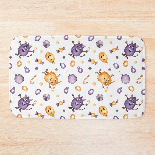 Item preview, Halloween Monsters, Sweets, Balloons Seamless Pattern designed and sold by GeeHanz.