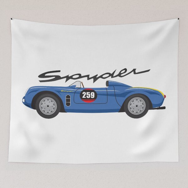 Artikelvorschau, Blauer Porsche Boxster Spyder 550 entworfen und verkauft von blackdogshop.