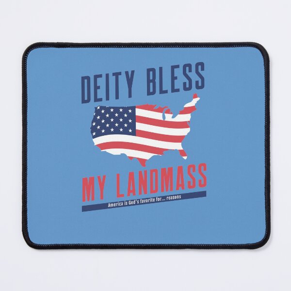 Item preview, Deity Bless My Landmass God Bless the USA Parody Design designed and sold by IronicBGear.