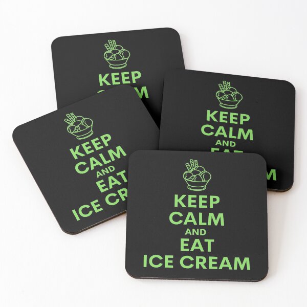 Item preview, Keep calm and eat ice cream green text designed and sold by Designbyfia.
