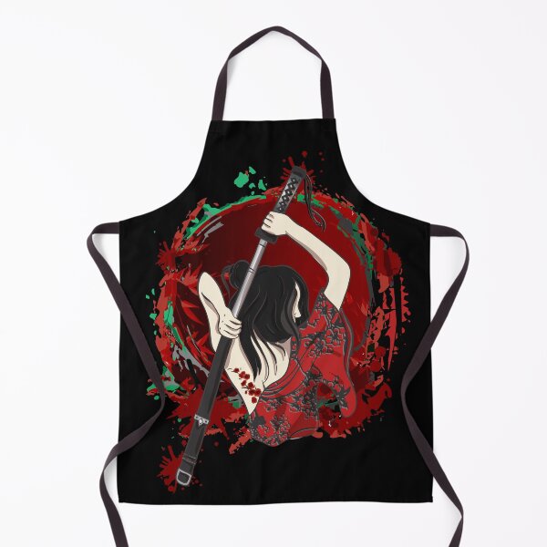 Item preview, Samurai woman warrior Japan Bushido sword assassin graphic designed and sold by brunsch-print.