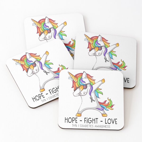 Item preview, Hope Fight Love Type 1 Diabetes Awareness designed and sold by Brad-FI.