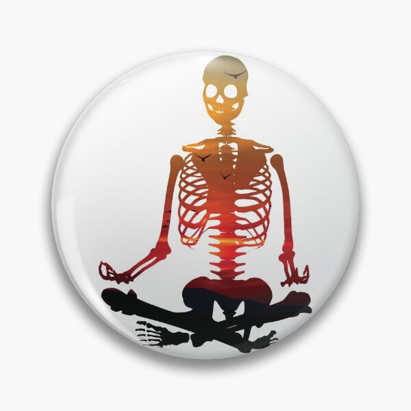 Item preview, Meditating skeleton meditates designed and sold by stickmeok.