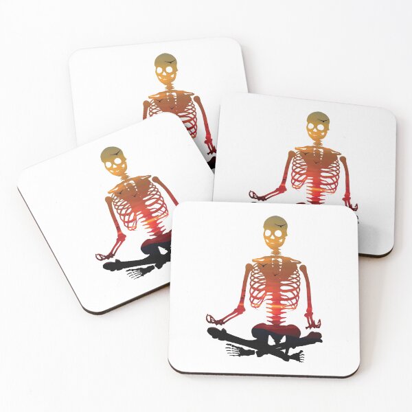 Item preview, Meditating skeleton meditates designed and sold by stickmeok.