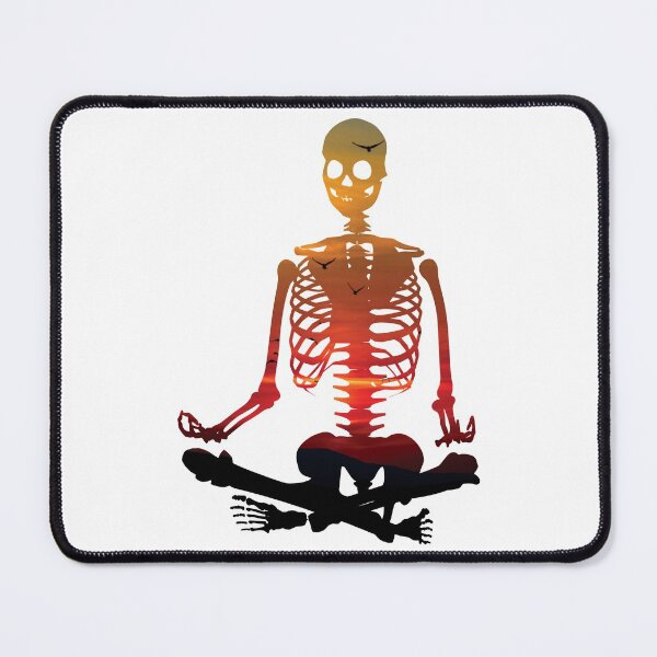 Item preview, Meditating skeleton meditates designed and sold by stickmeok.
