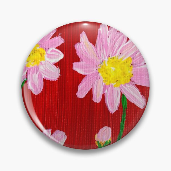 Artikelvorschau, Rosa Gänseblümchen rot entworfen und verkauft von Ruth Breen Artwork .