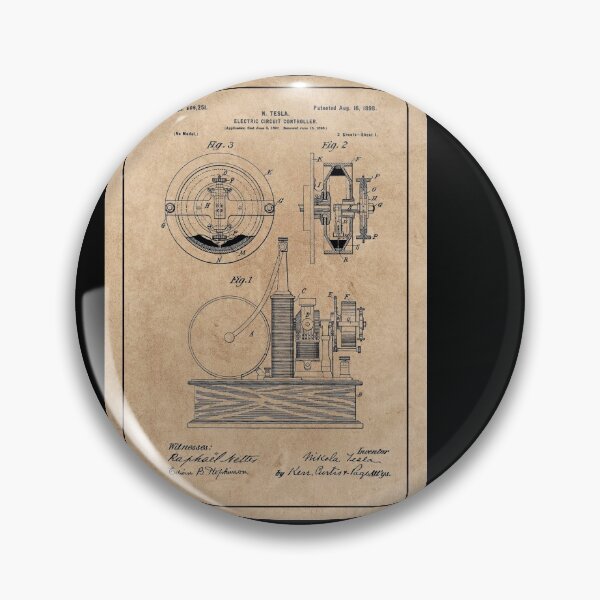 Item preview, Nikola Tesla Electric Circuit Controller Blueprint patent 1898 - Tesla designed and sold by birdo-art.
