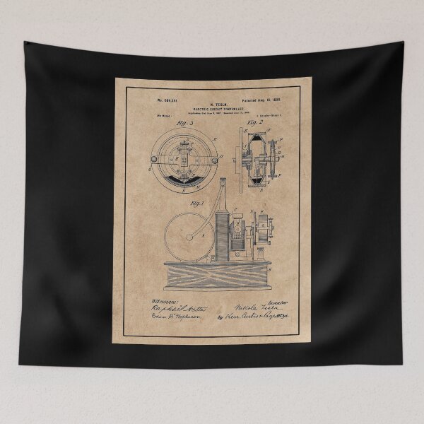 Item preview, Nikola Tesla Electric Circuit Controller Blueprint patent 1898 - Tesla designed and sold by birdo-art.