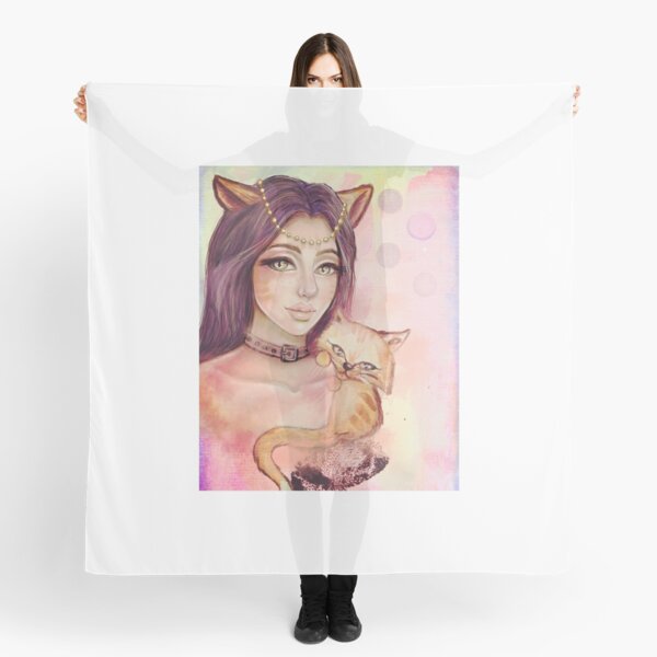 Cat and Girl Scarf