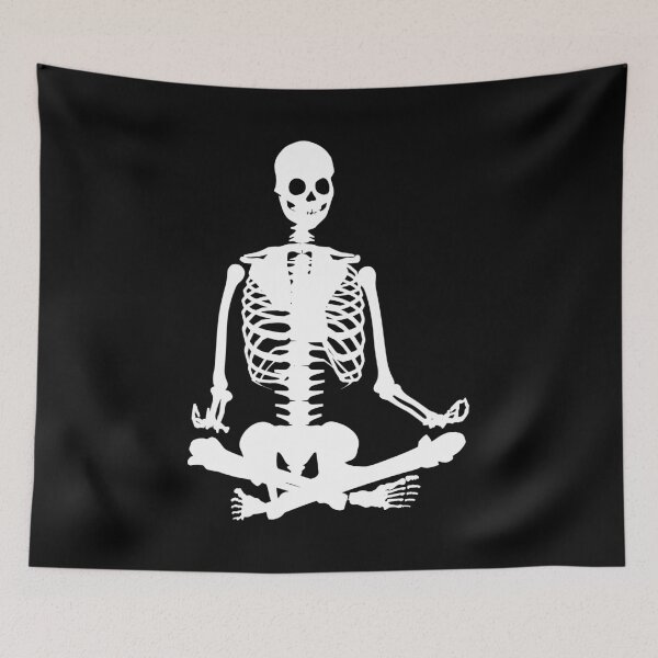 Item preview, Meditating skeleton  designed and sold by stickmeok.