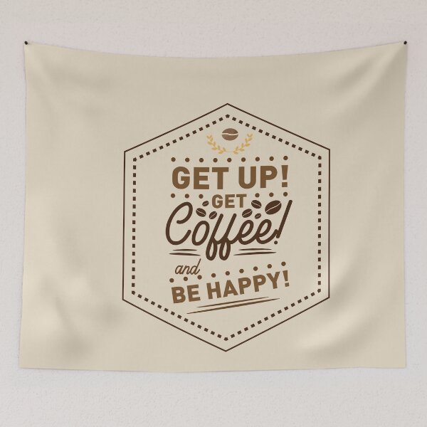 Item preview, get up get coffee and be happy shirt , gift for friend, gift for girl friend , gift for boyfriend ,for coffee lovers designed and sold by jake aff47.