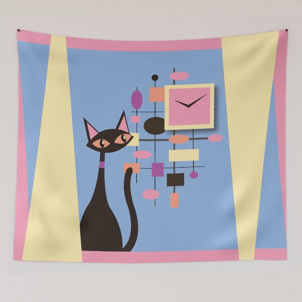 Item preview, Tardy Retro Cat Pastel designed and sold by 7SistersGraphX.