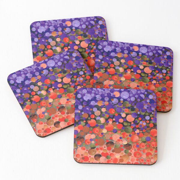 Item preview, Purple and Red Abstract Art Good Vibes designed and sold by Sharon Cummings Art.