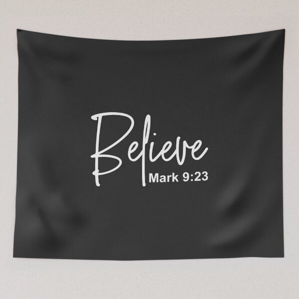 Item preview, Christian Design - Believe - Mark 9 verse 23 designed and sold by simplydesignart.
