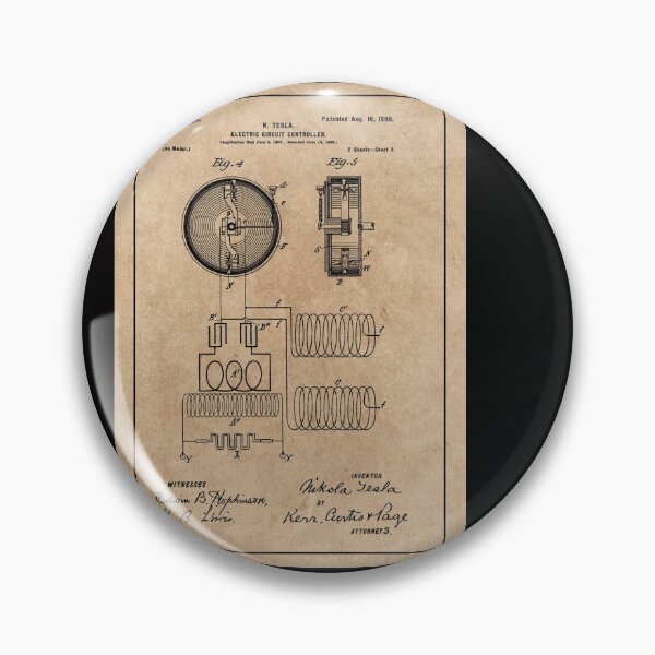 Item preview, Nikola Tesla Electric Circuit Controller Blueprint patent 1898, part II - Tesla designed and sold by birdo-art.
