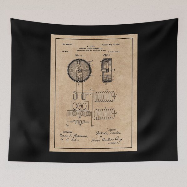 Item preview, Nikola Tesla Electric Circuit Controller Blueprint patent 1898, part II - Tesla designed and sold by birdo-art.