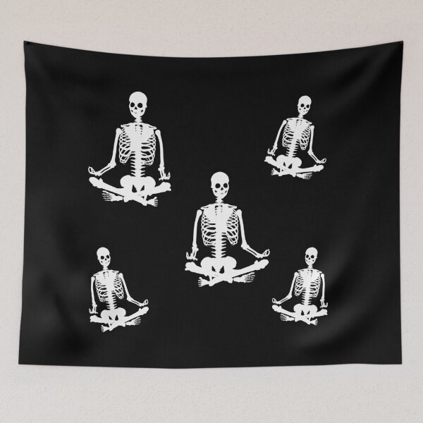 Item preview, Meditating skeleton gang designed and sold by stickmeok.