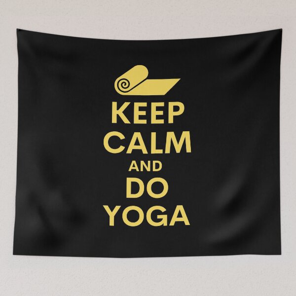 Item preview, Keep calm and do yoga yellow text designed and sold by Designbyfia.